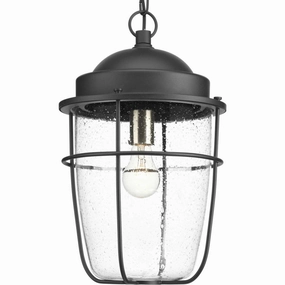 Holcombe One Light Hanging Lantern Black Outdoor Hanging Lights Lighting premium