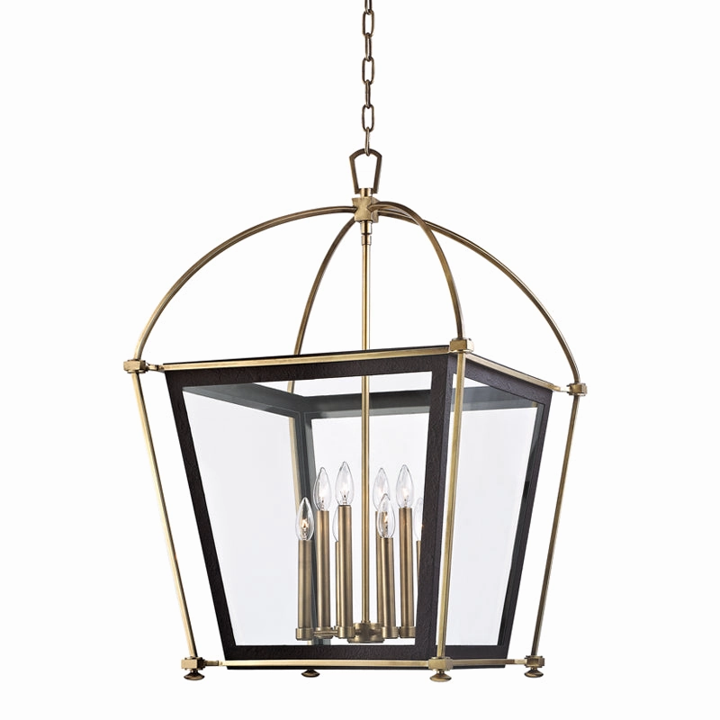 Hollis Eight Light Lantern Aged Brass Ceiling Lights Lighting buy online