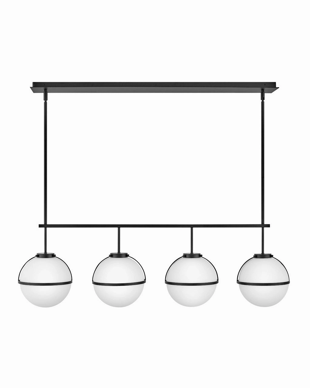 Hollis LED Linear Chandelier in Black Modern Ceiling Lights shop