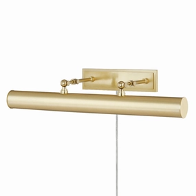 Holly Three Light Picture Light Aged Brass Wall Lights for patio sale