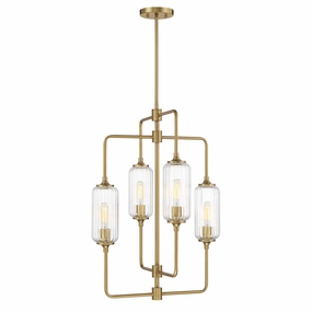 Holton Four Light Chandelier Warm Brass Ceiling Lights Lighting outlet store