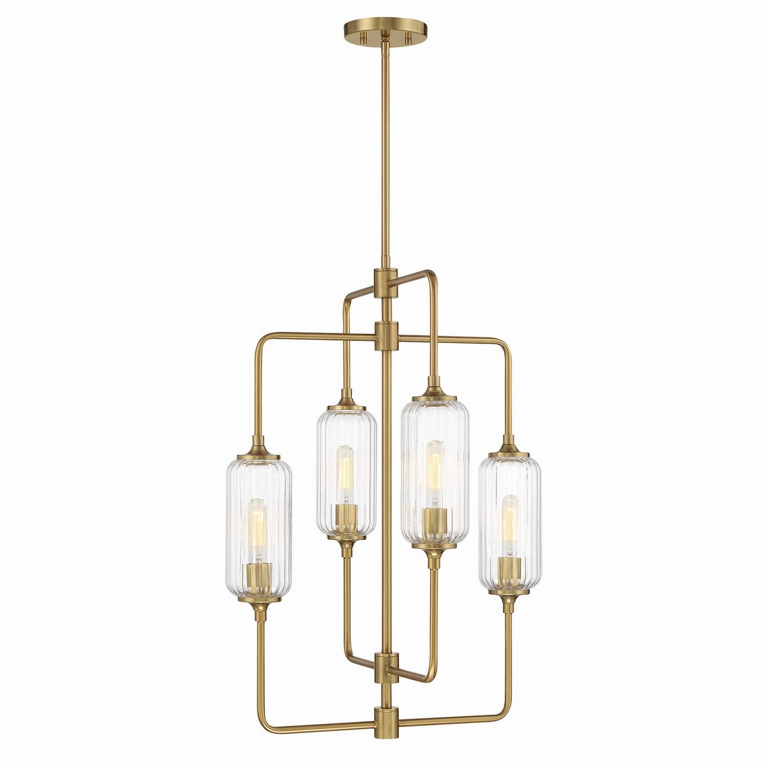 Holton Four Light Chandelier Warm Brass Ceiling Lights Lighting outlet store