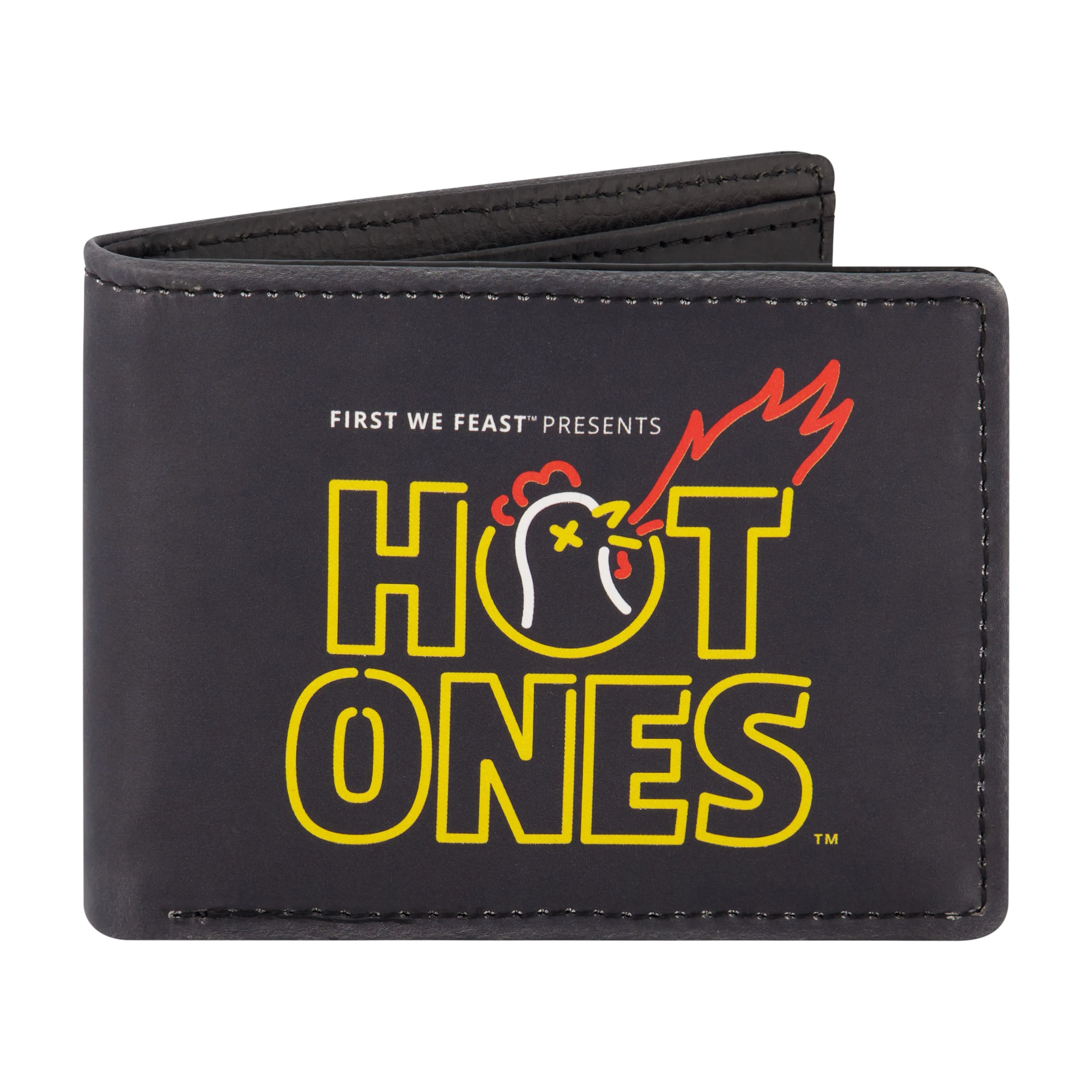 HOT ONES LOGO Bifold Wallet, Slim Wallet with Decorative Tin for Men and Women