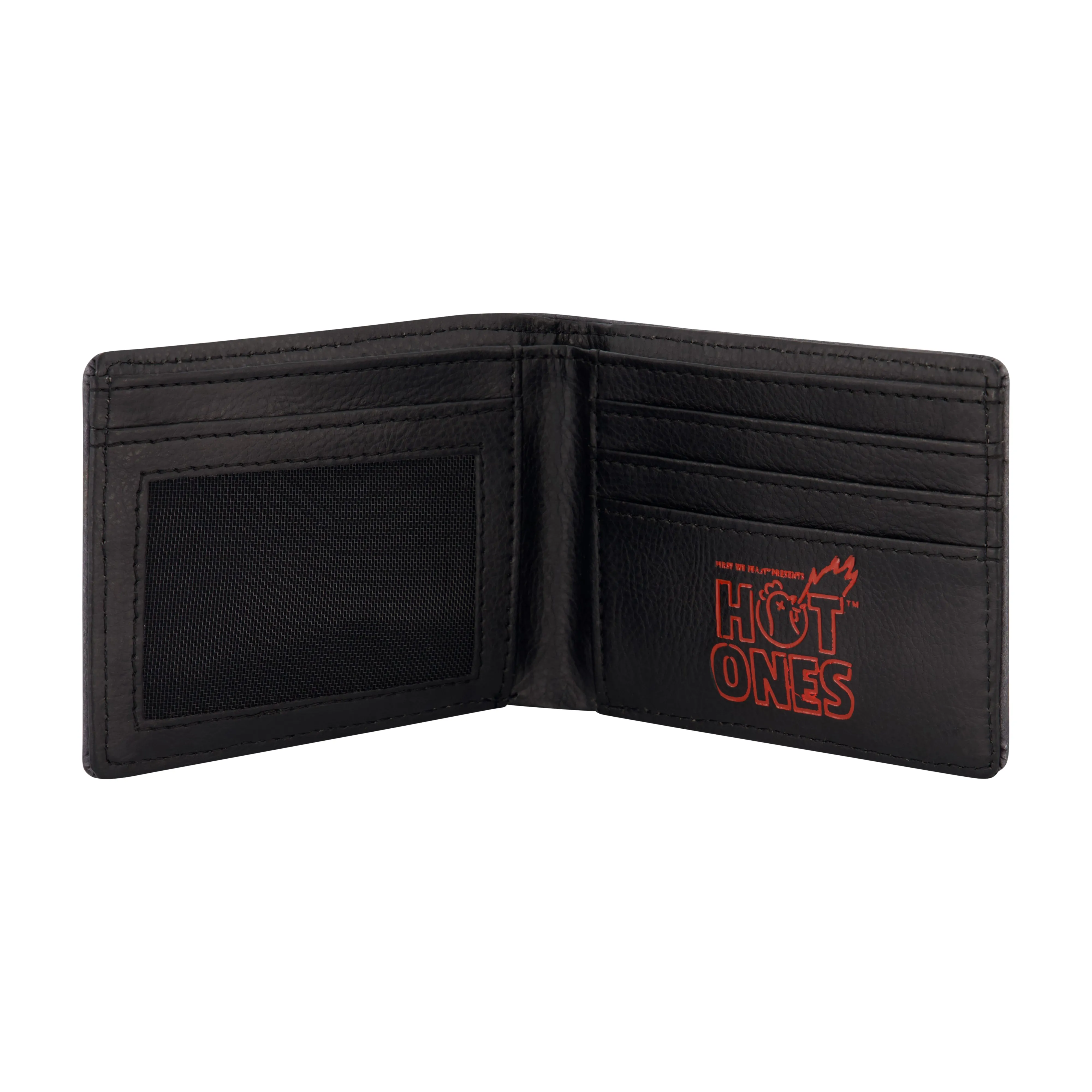 HOT ONES LOGO Bifold Wallet, Slim Wallet with Decorative Tin for Men and Women