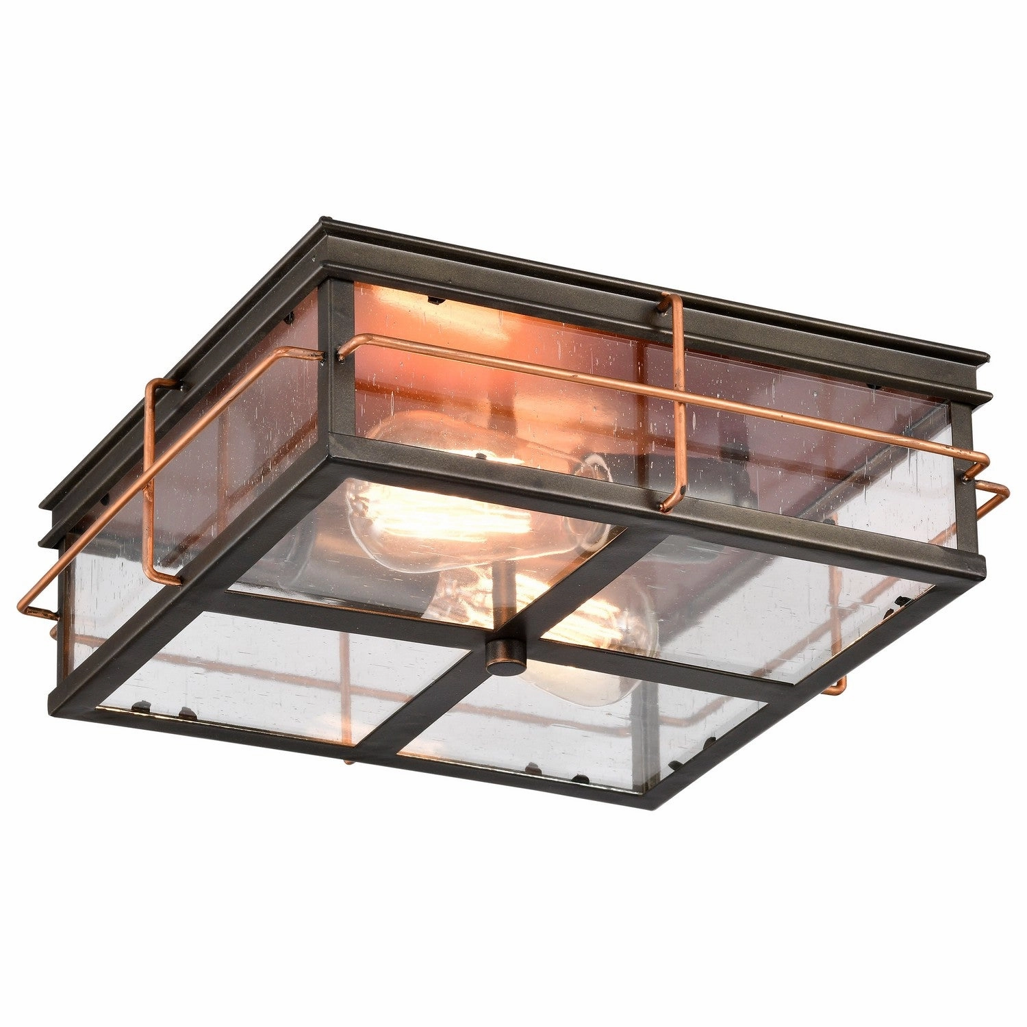 Howell Two Light Flush Mount Bronze / Copper Exterior Ceiling Lights markdown