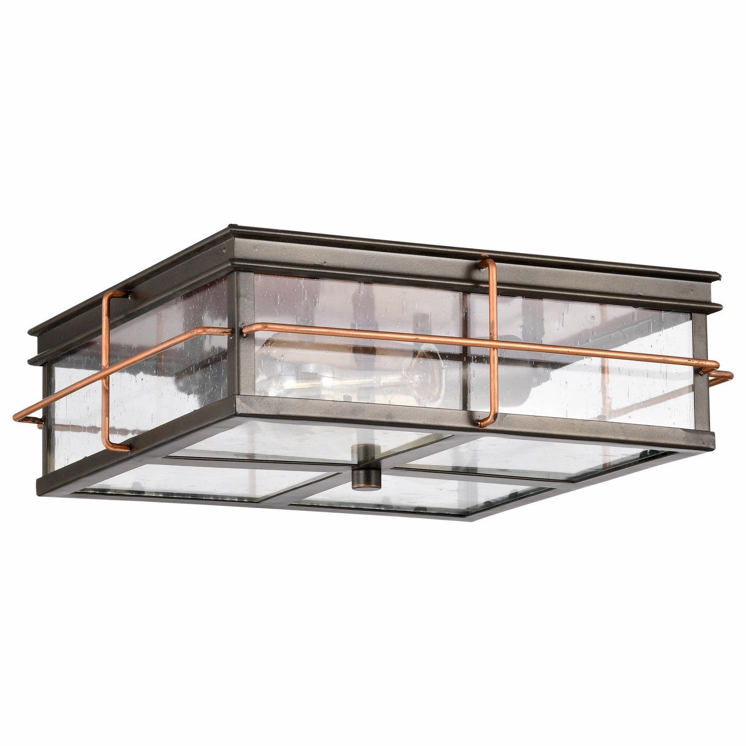 Howell Two Light Flush Mount Bronze / Copper Exterior Ceiling Lights markdown