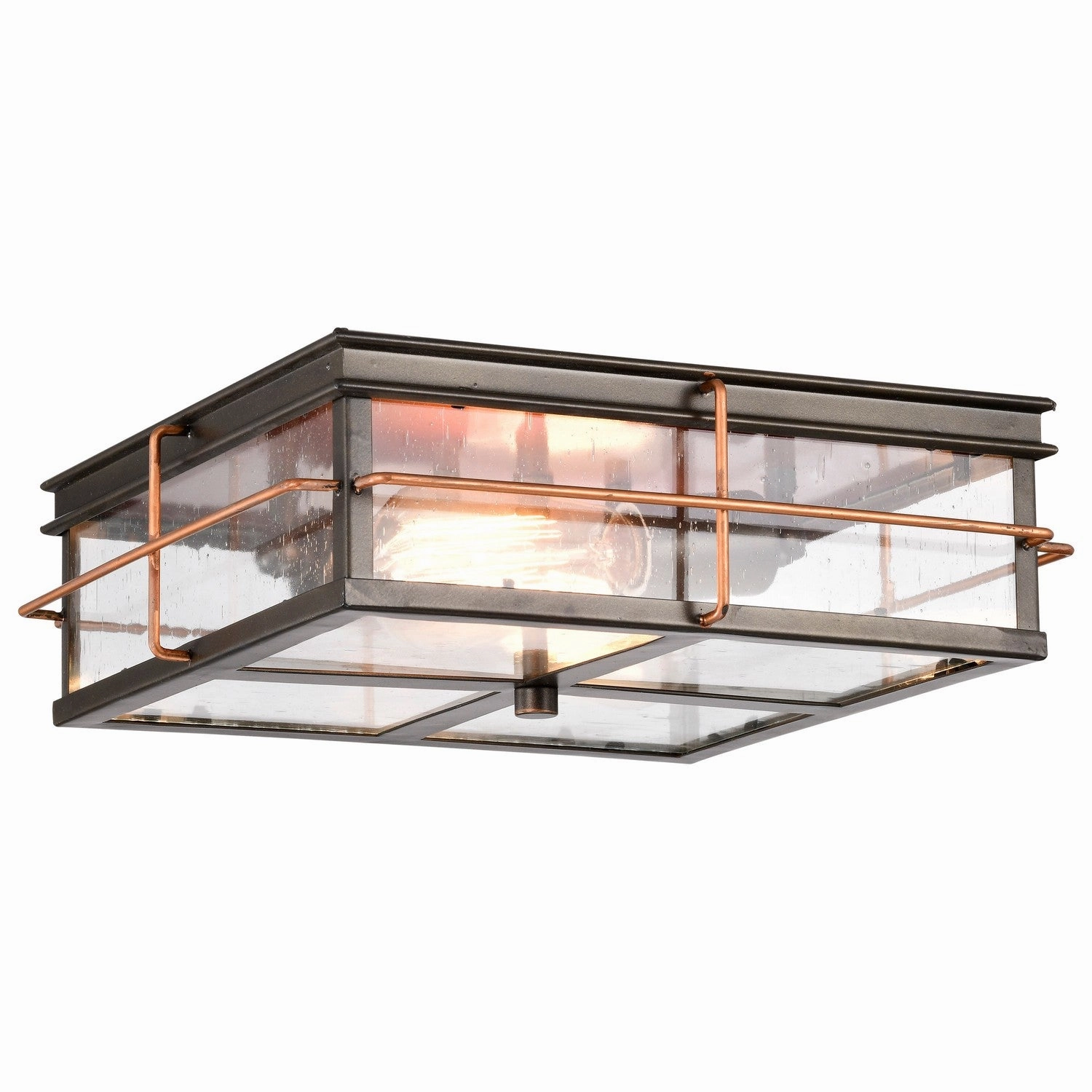 Howell Two Light Flush Mount Bronze / Copper Exterior Ceiling Lights markdown