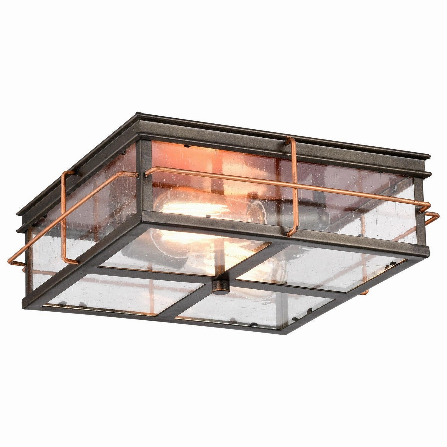 Howell Two Light Flush Mount Bronze / Copper Exterior Ceiling Lights markdown