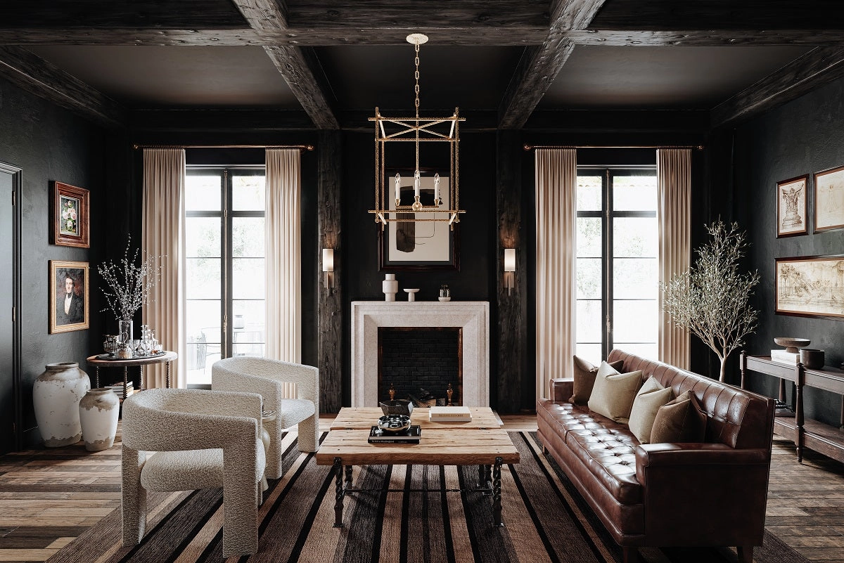 Huck Four Light Lantern Vintage Gold Leaf Buy Ceiling Lights online