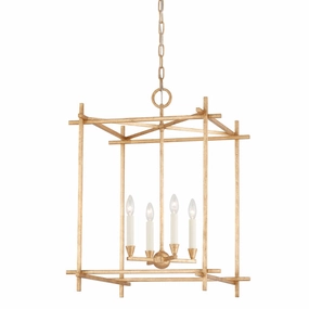 Huck Four Light Lantern Vintage Gold Leaf Ceiling Lights Lighting discount price