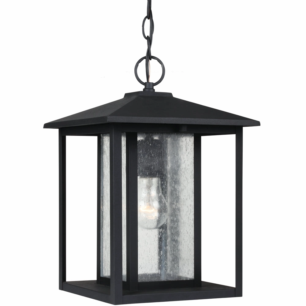 Hunnington One Light Outdoor Pendant Black Outdoor Hanging Lights Lighting value pack