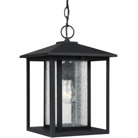 Hunnington One Light Outdoor Pendant Black Outdoor Hanging Lights Lighting value pack