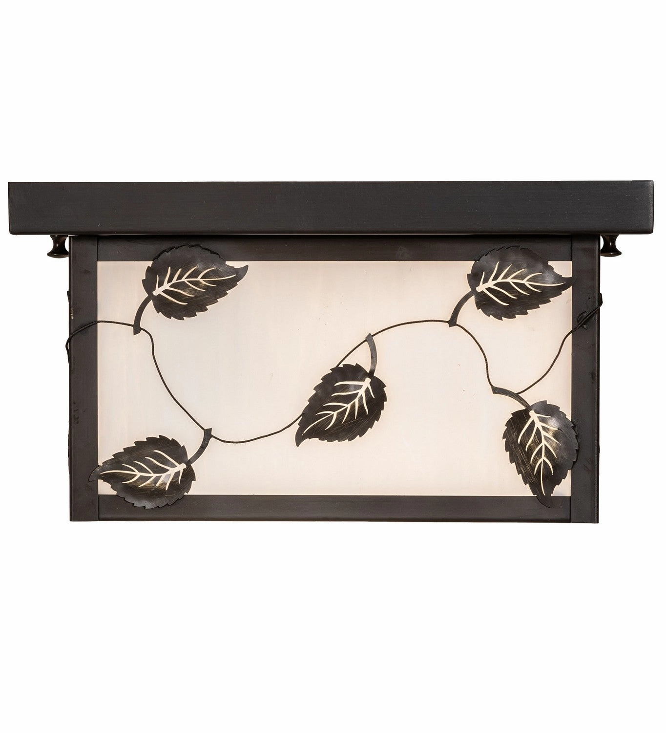 Hyde Park Two Light Flushmount Craftsman Brown Waterproof Outdoor Ceiling Mount sale