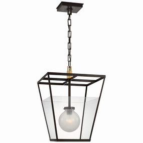 Illume LED Lantern Warm Iron and Antique-Burnished Brass Ceiling Lights Lighting cheap deals