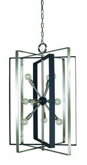 Interstellar 11 Light Chandelier Brushed Nickel w/Matte Black Ceiling Lights Lighting cheap deals