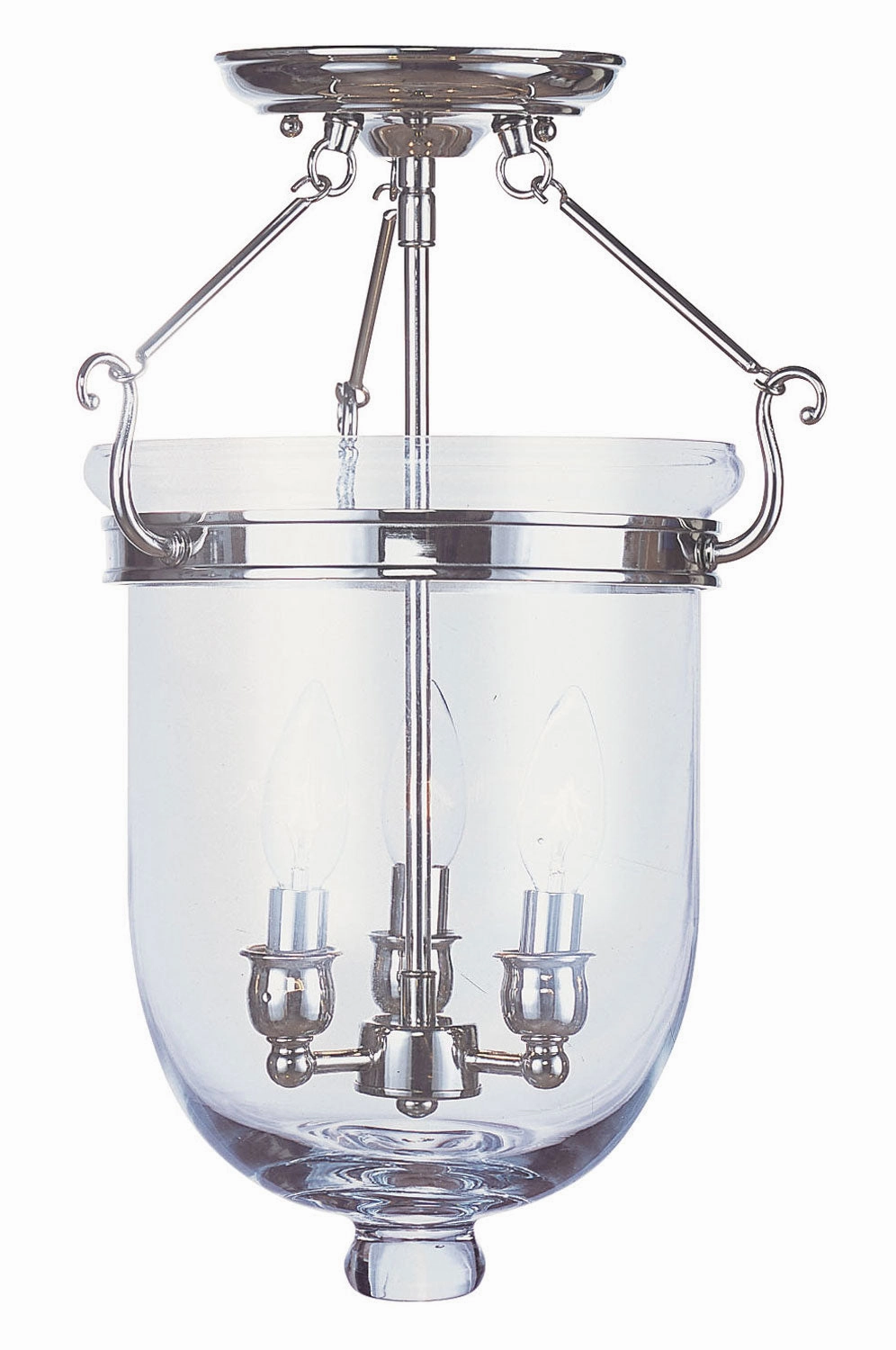 Jefferson Three Light Ceiling Mount Polished Nickel Ceiling Lights Lighting discount price