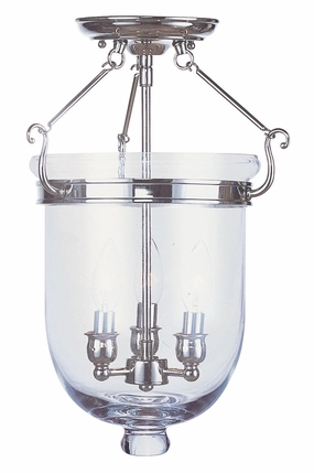 Jefferson Three Light Ceiling Mount Polished Nickel Ceiling Lights Lighting discount price