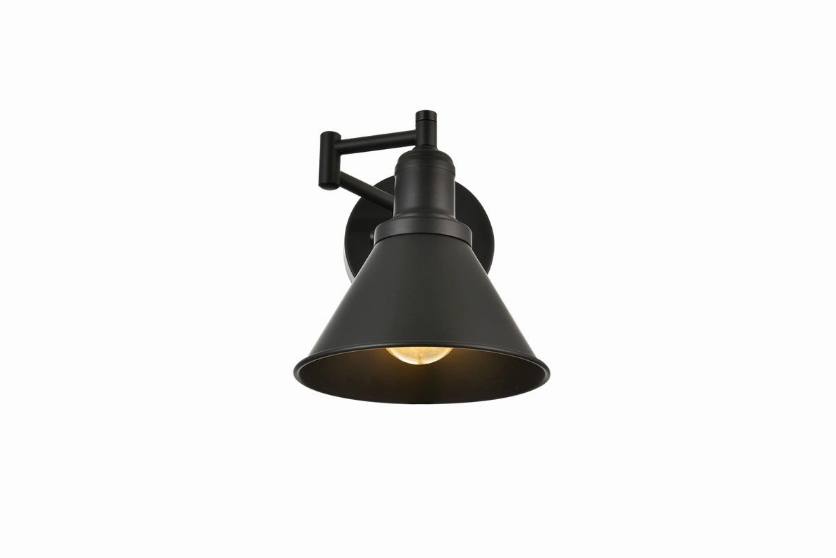 Judson One Light Swing Arm Wall Sconce Black Best Wall Lights online store