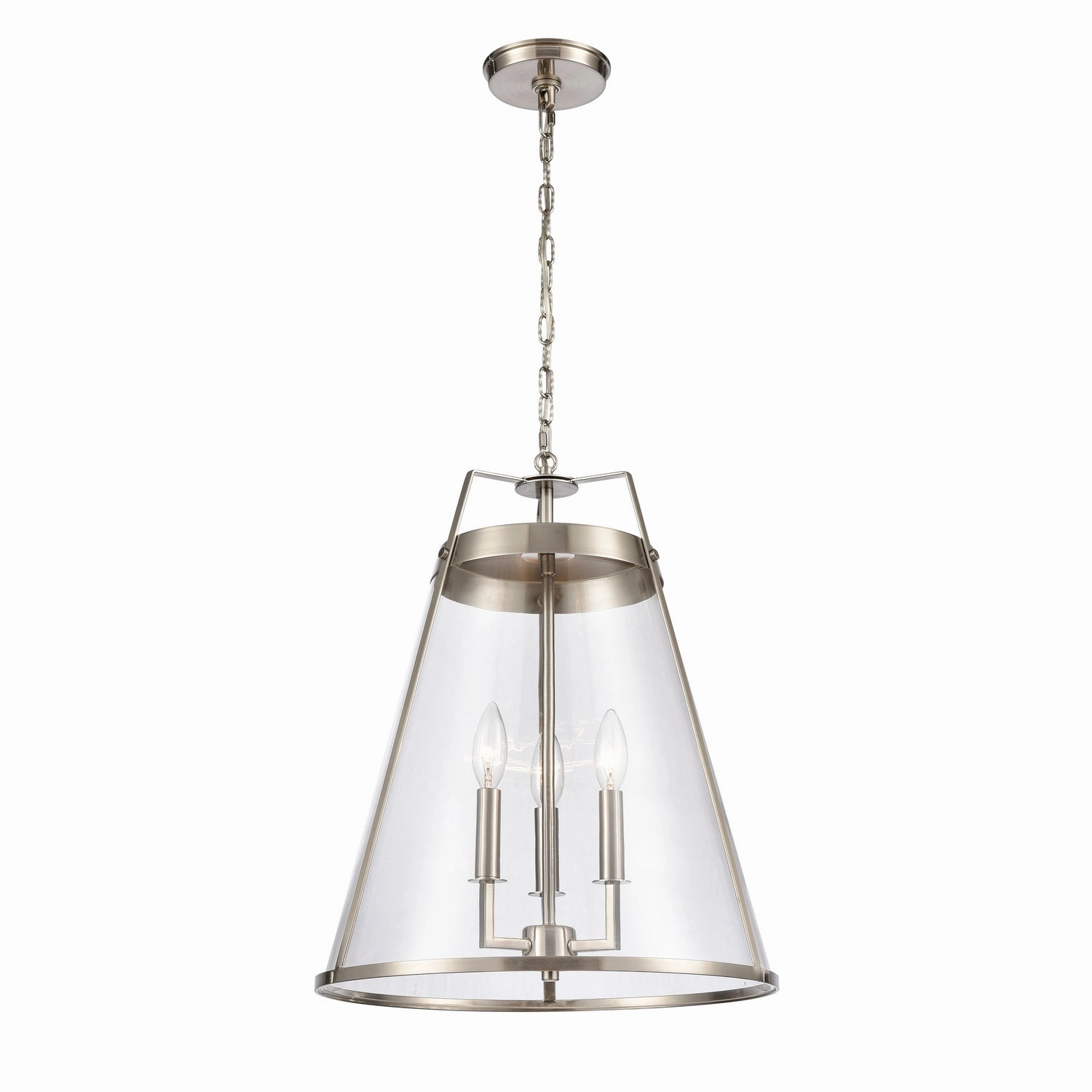 Judy Three Light Pendant Satin Nickel Ceiling Lights Lighting outlet store