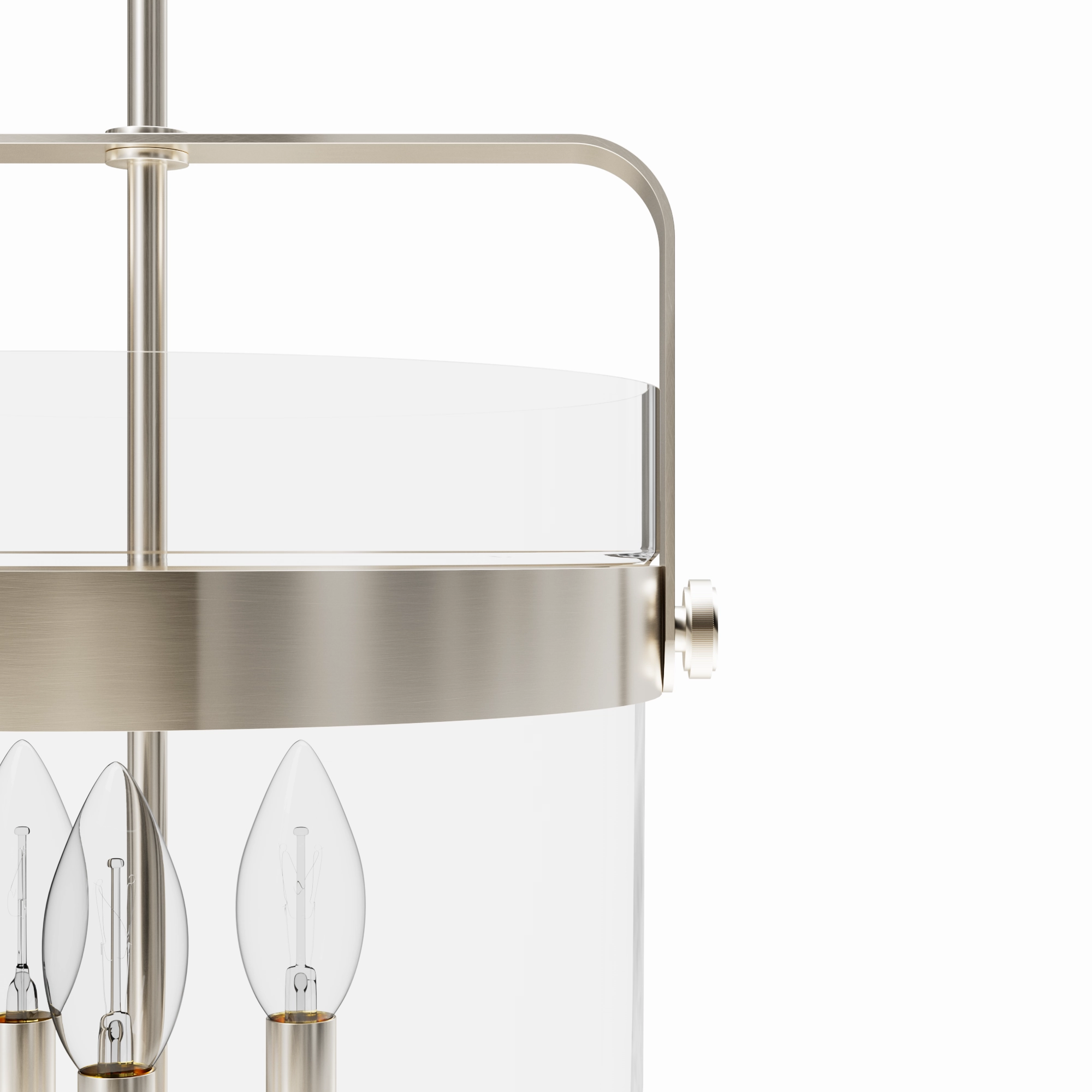 Karloff Three Light Pendant Brushed Nickel Cheap Ceiling Lights available