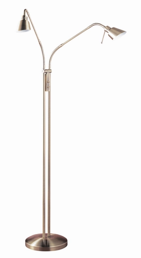 Kendal Lighting FL4048-2-AB Oslo Twins Two Light Floor Lamp Lamp Brass - Antique Buy Lamps cheap online