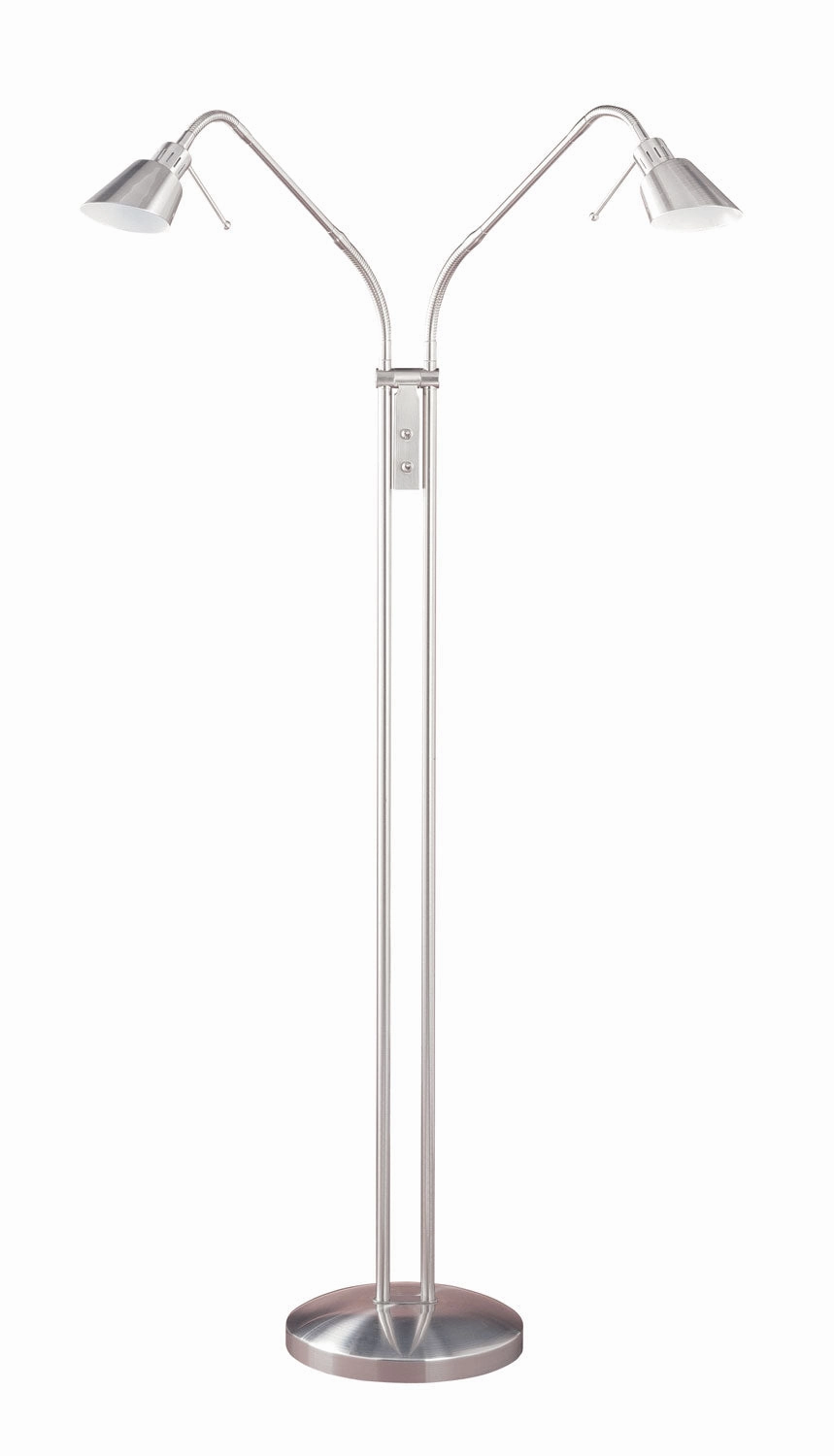 Kendal Lighting FL4048-2-SN Oslo Twins Two Light Floor Lamp Lamp Pewter, Nickel, Silver Buy Lamps cheap online