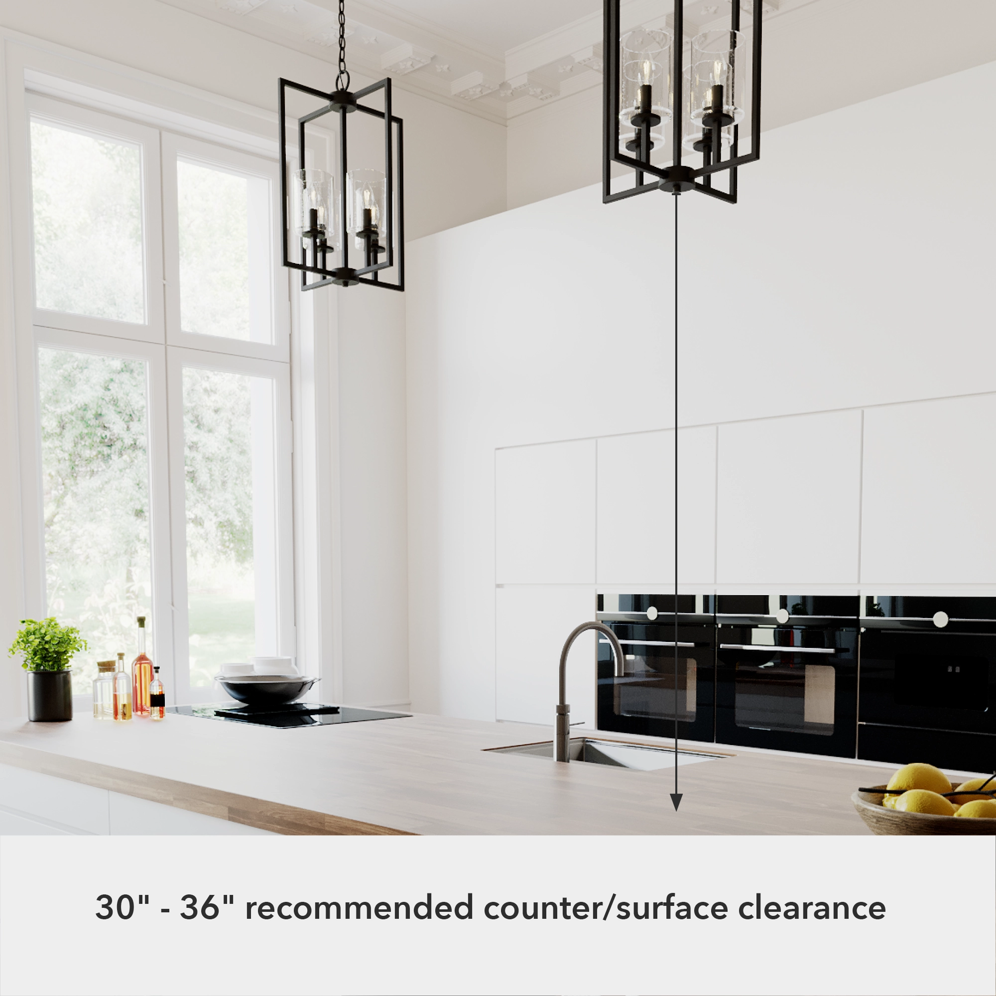 Kerrison Four Light Pendant Natural Black Iron Cheap Ceiling Lights available