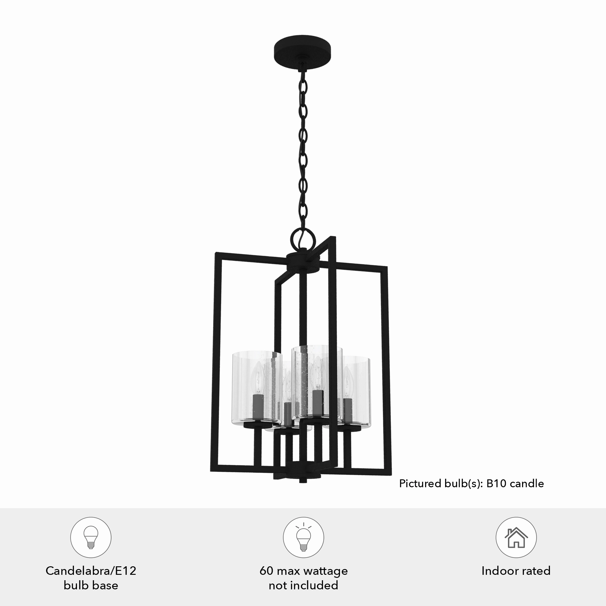 Kerrison Four Light Pendant Natural Black Iron Cheap Ceiling Lights available
