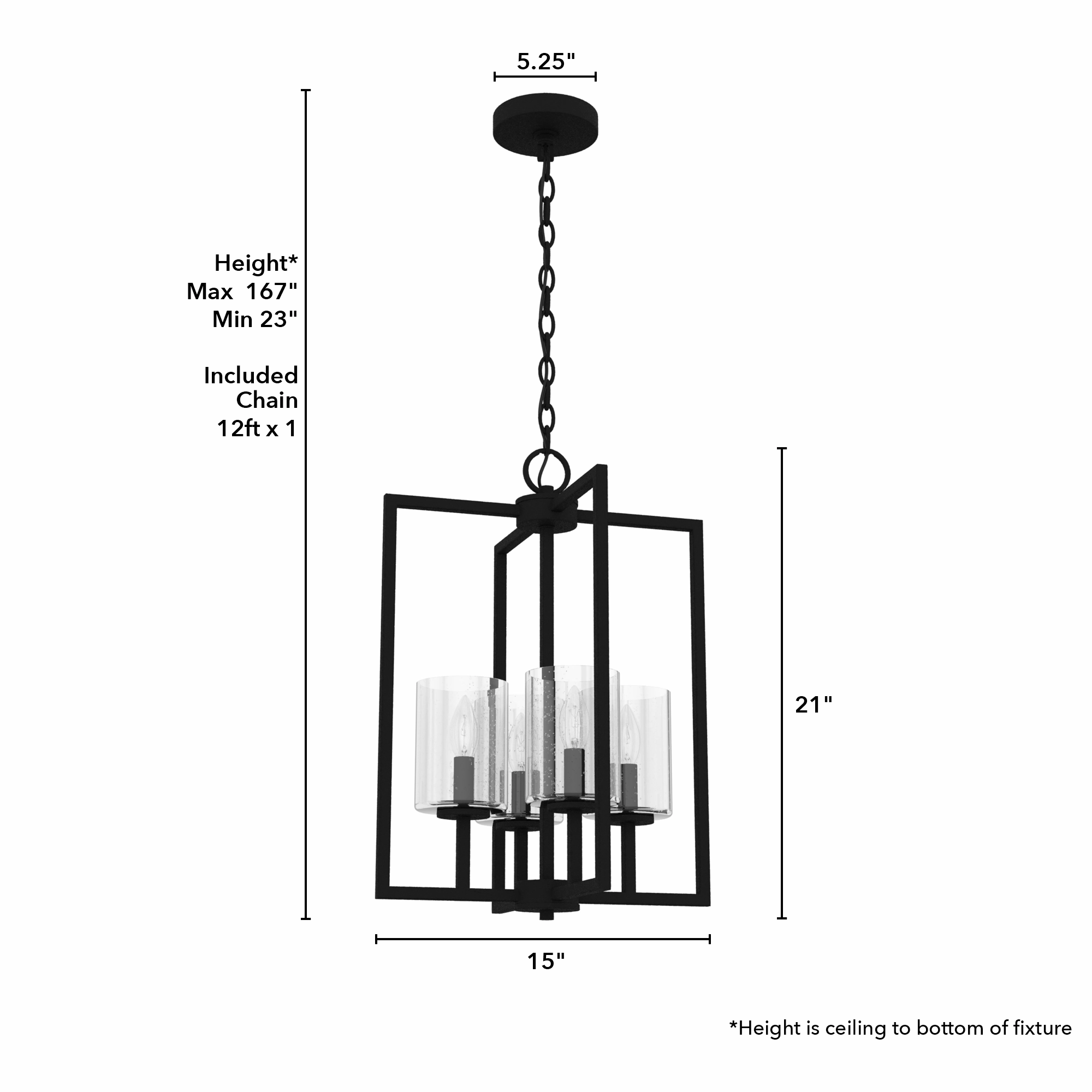 Kerrison Four Light Pendant Natural Black Iron Cheap Ceiling Lights available