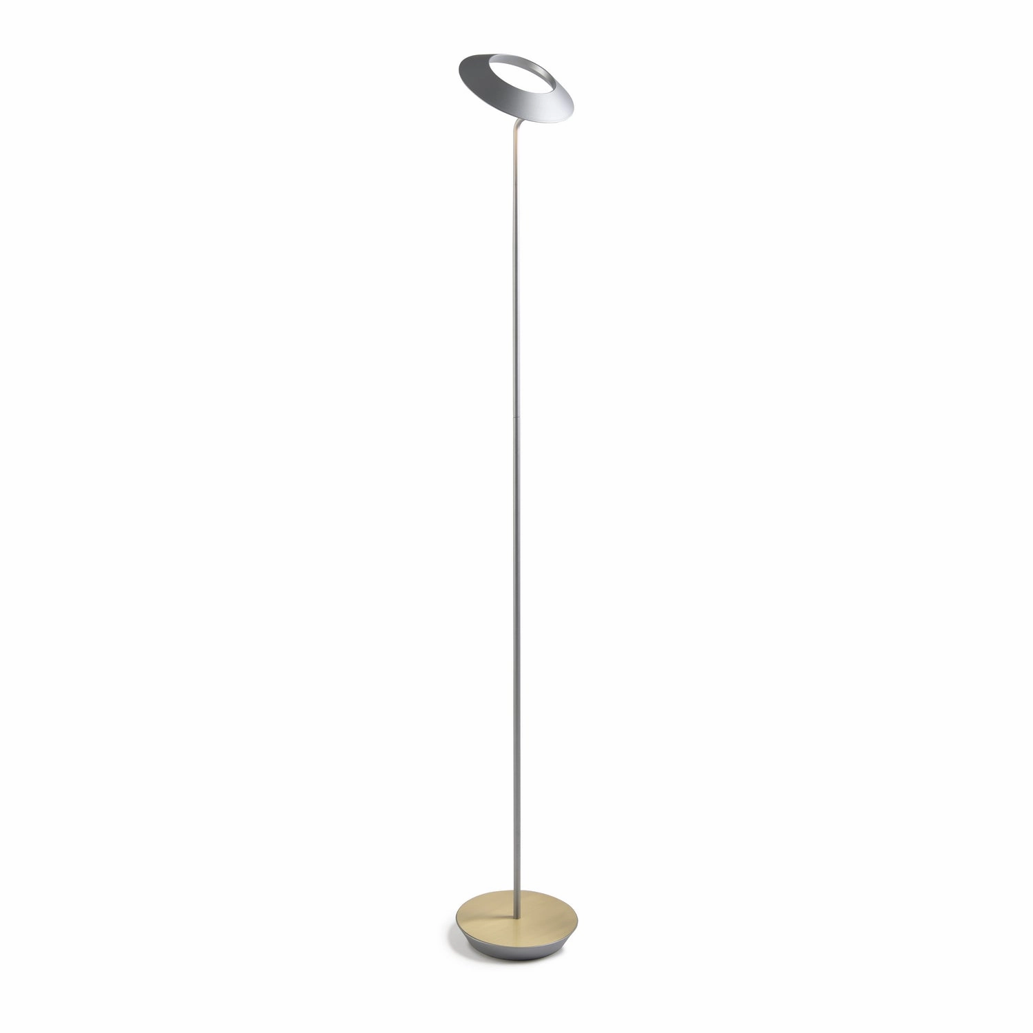 Koncept Lighting RYO-SW-SIL-BRS-FLR Modern Royyo Lamp Silver, Brass Base Plate