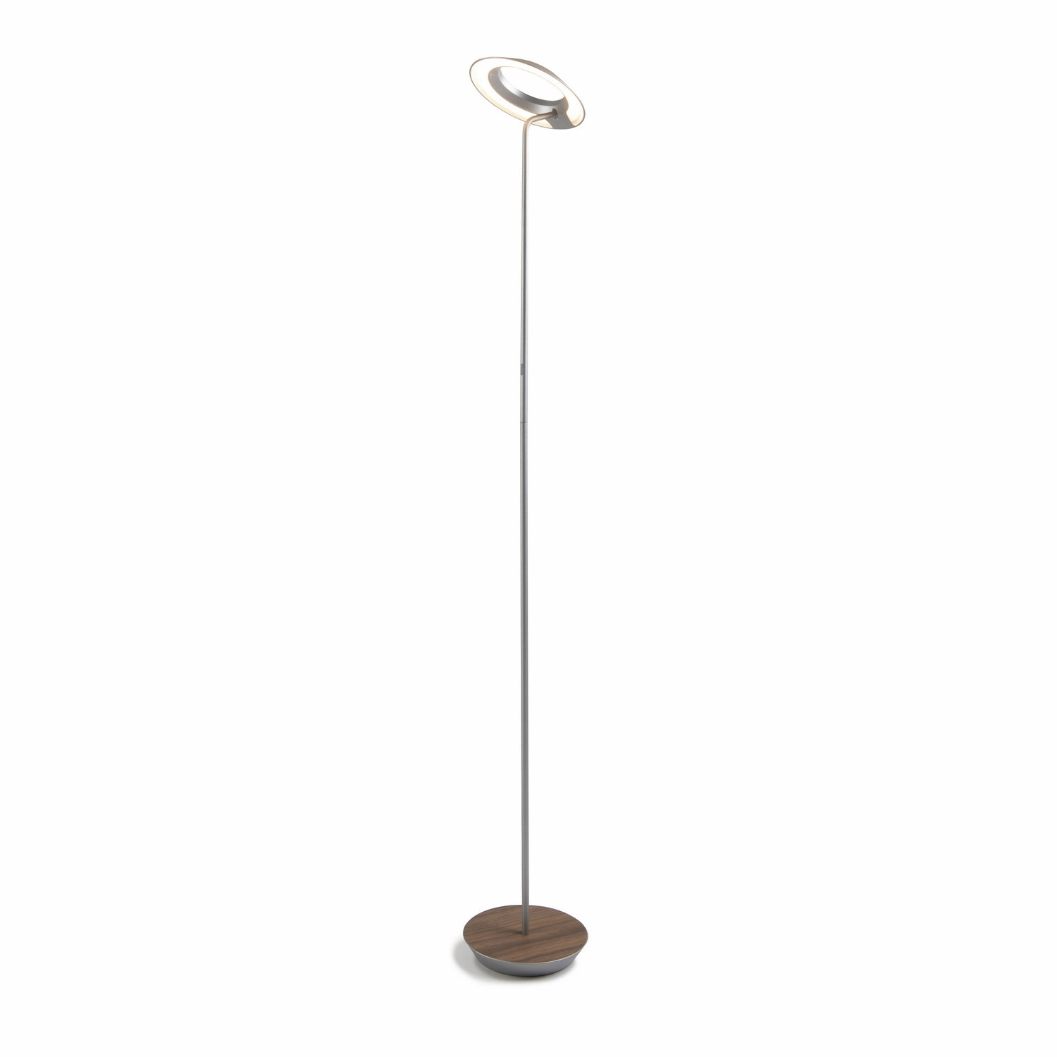 Koncept Lighting RYO-SW-SIL-OWT-FLR Modern Royyo Lamp Silver, Oiled Walnut Base Plate Buy Lamps cheap online
