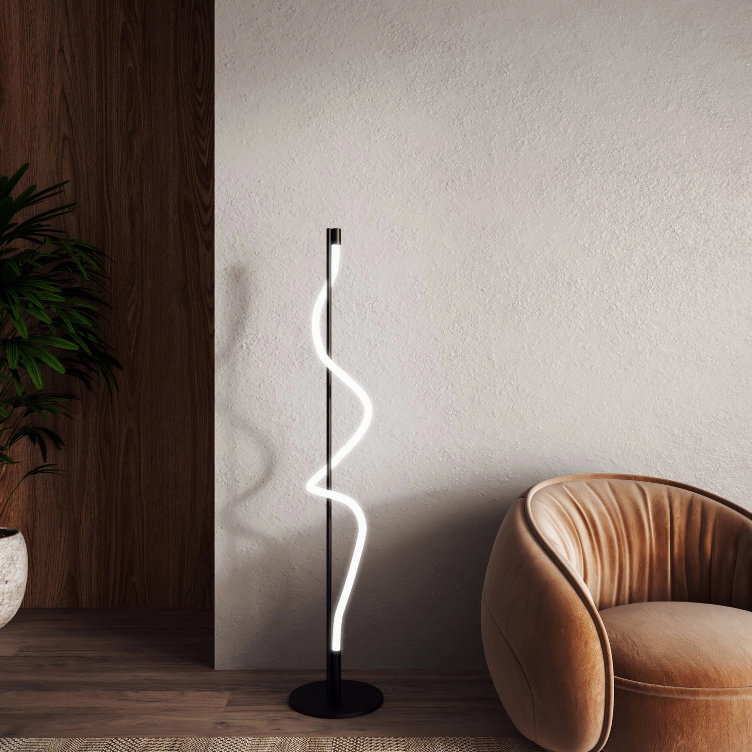 Kuzco Lighting Cursive FL95360-BK Modern Lamp - Black