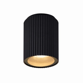 Kyklop Ripple Ceiling Black Aluminium IP54 GU10 Downlights Security Special