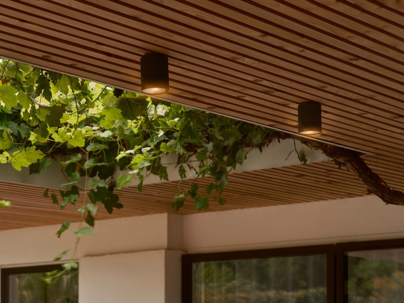 Kyklop Ripple Ceiling Black Aluminium IP54 GU10 Exterior Down Lights clearance