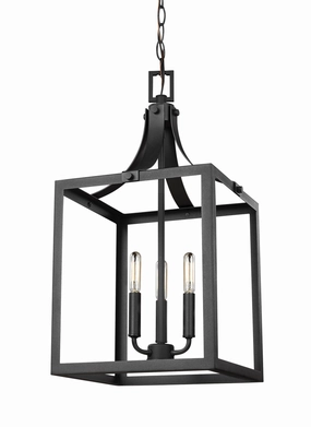 Labette Three Light Hall / Foyer Pendant Black Ceiling Lights Lighting free shipping