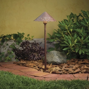 Lace One Light Path & Spread Textured Tannery Bronze Outdoor Path Lights Lighting buy now
