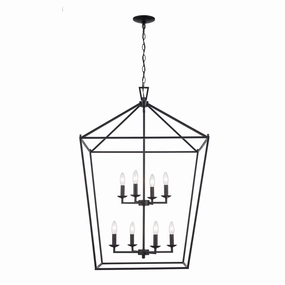 Lacey Eight Light Chandelier Black Ceiling Lights Lighting outlet store