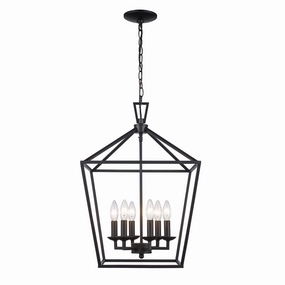 Lacey Six Light Chandelier Black Ceiling Lights Lighting outlet store
