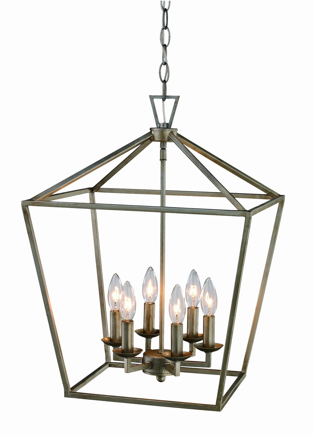 Lacey Six Light Pendant Antique Silver Leaf Ceiling Lights Lighting discount price