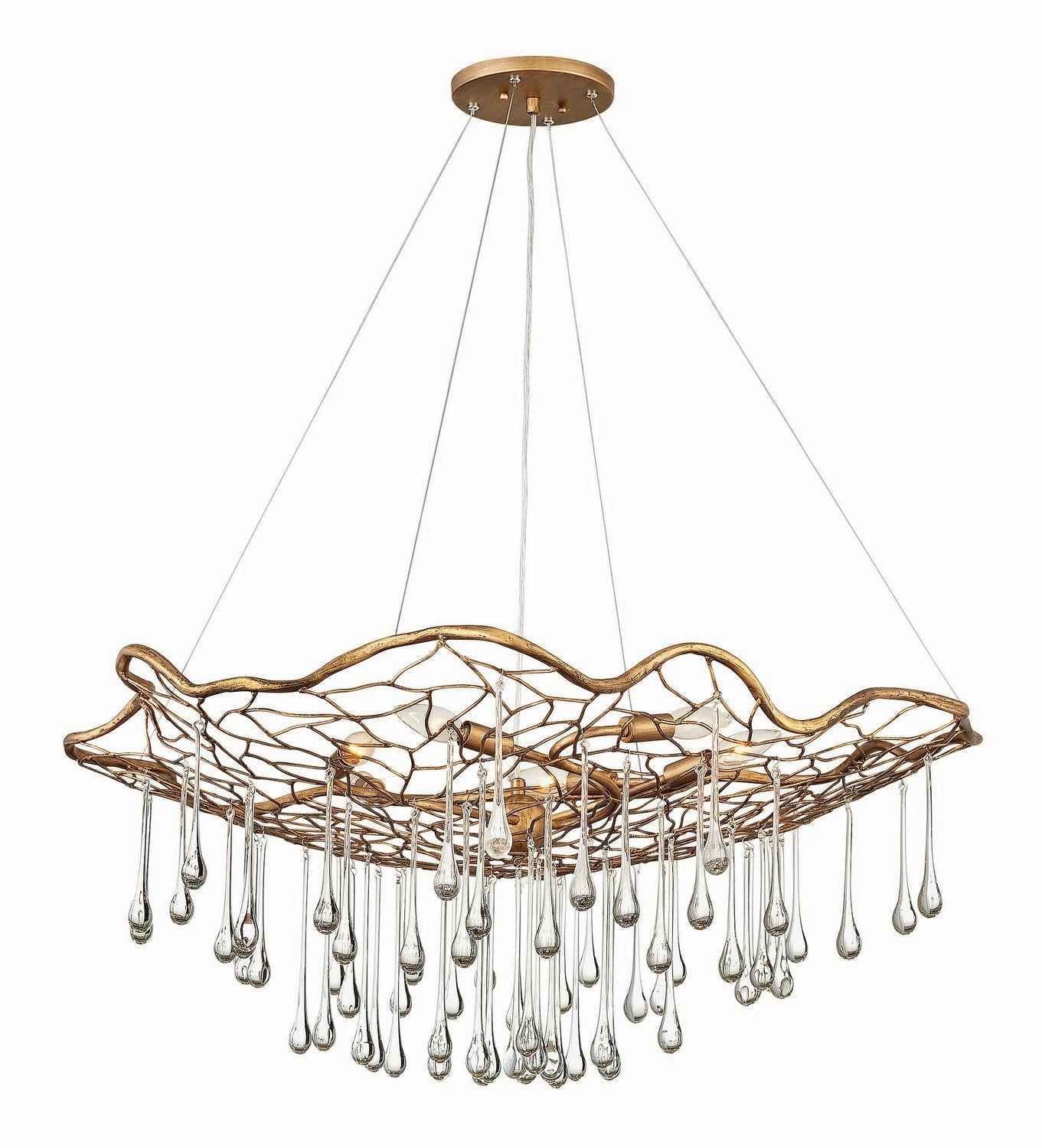 Laguna LED Chandelier in Burnished Gold Modern Ceiling Lights shop