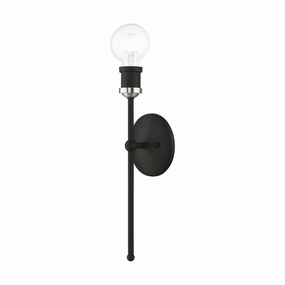 Lansdale One Light Wall Sconce Black w/Brushed Nickel Elegant Wall Lights clearance