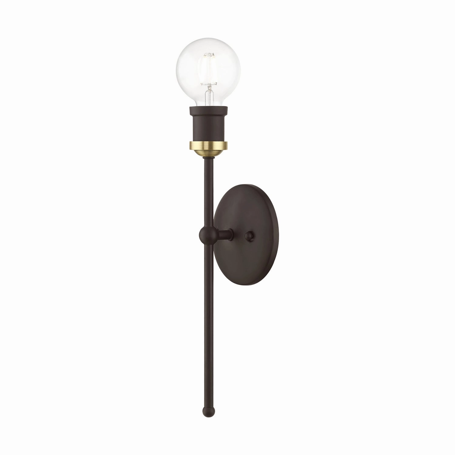 Lansdale One Light Wall Sconce Bronze w/Antique Brass Elegant Wall Lights clearance