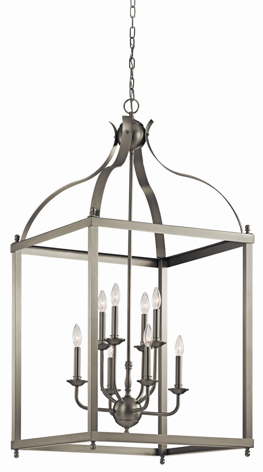 Larkin Eight Light Foyer Chandelier Brushed Nickel Ceiling Lights Lighting free shipping