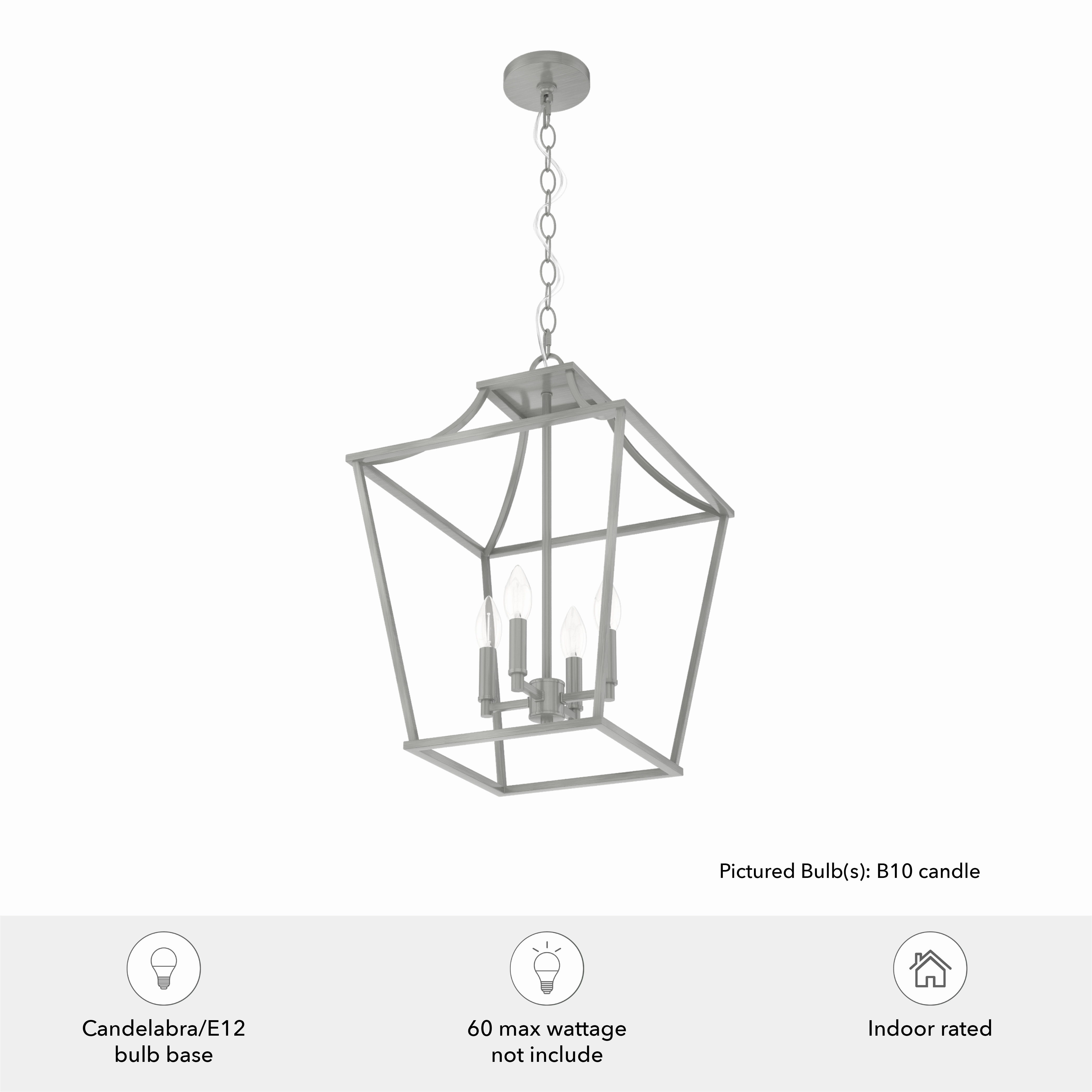 Laurel Ridge Four Light Pendant Brushed Nickel Ceiling Lights discount offers