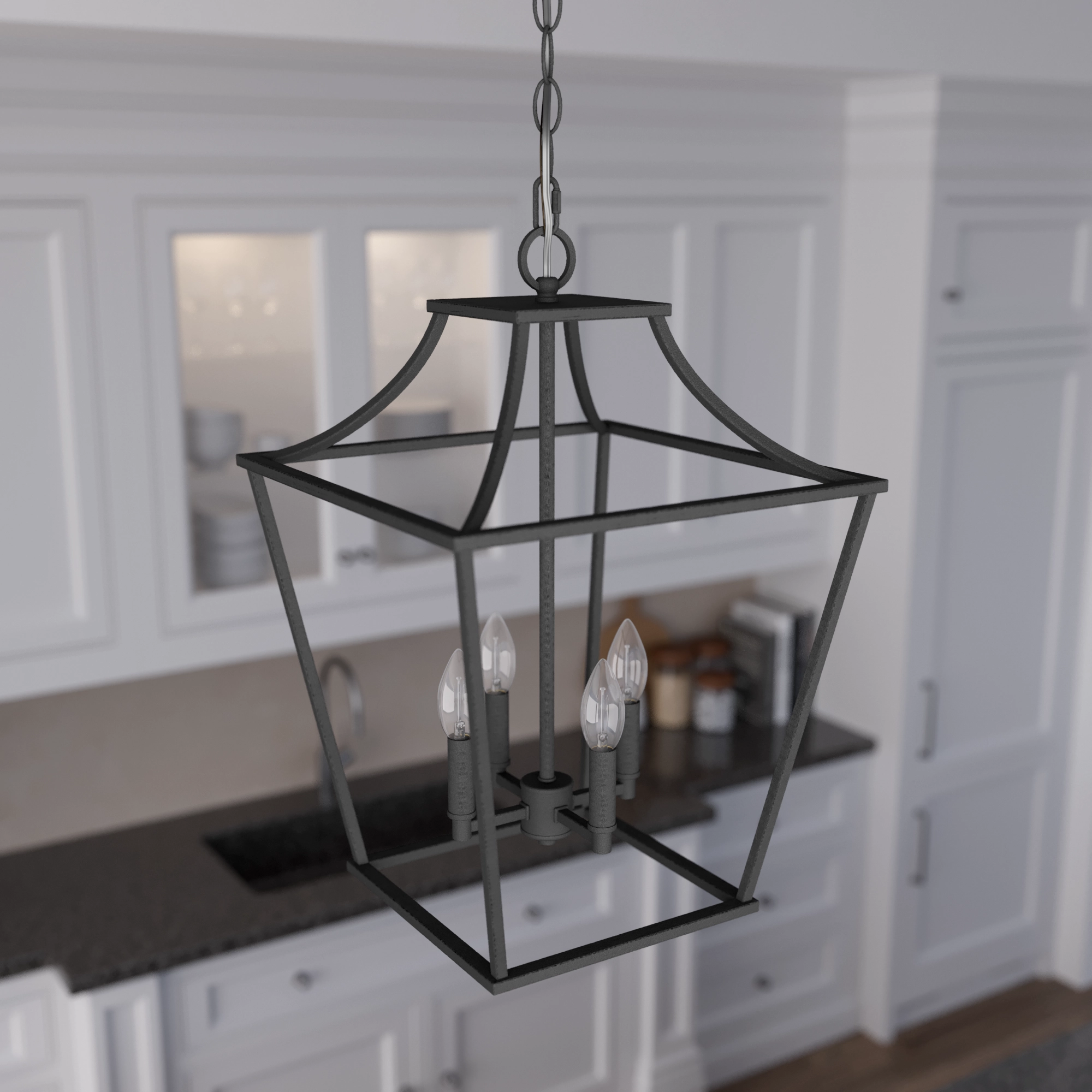 Laurel Ridge Four Light Pendant Natural Black Iron Buy Ceiling Lights online