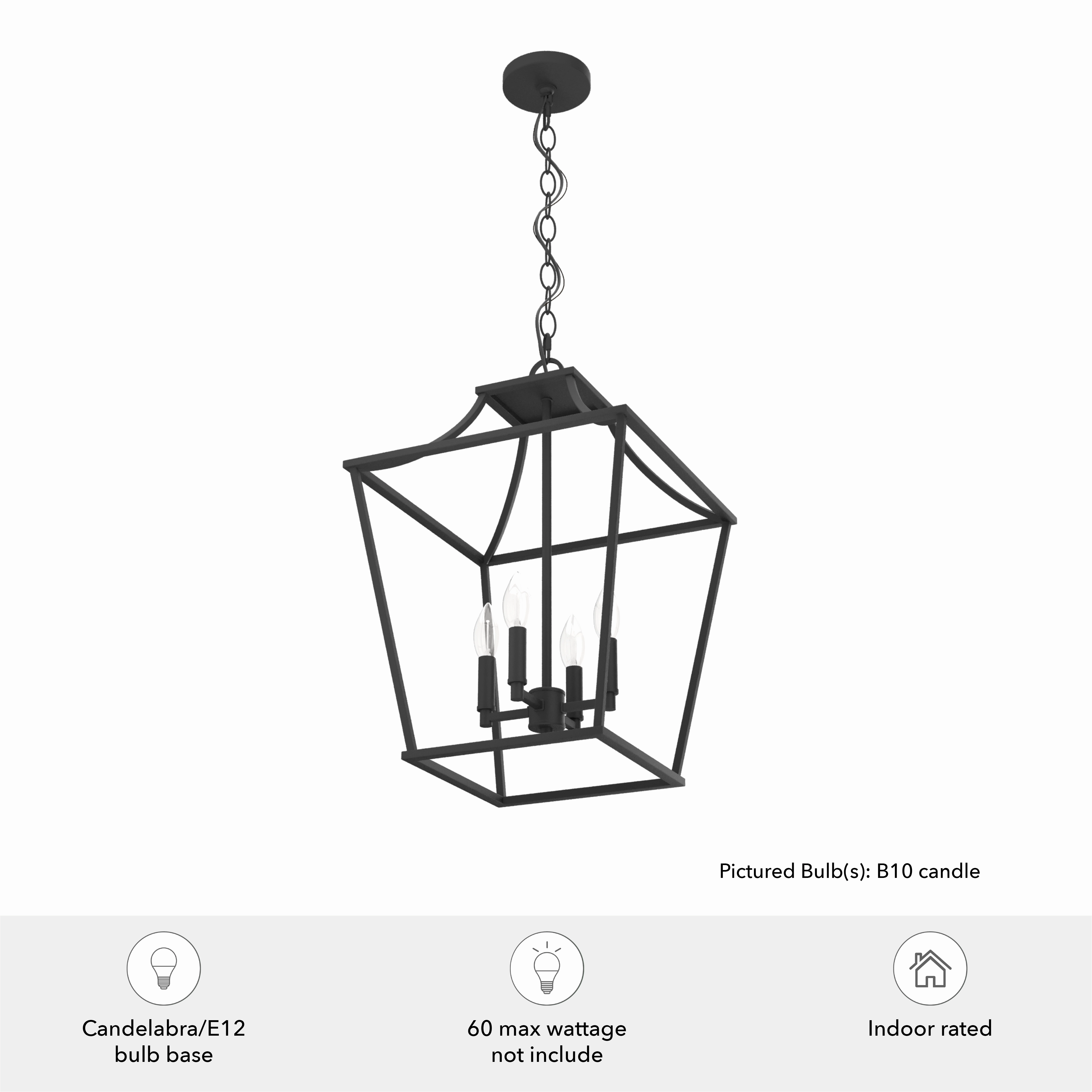 Laurel Ridge Four Light Pendant Natural Black Iron Buy Ceiling Lights online