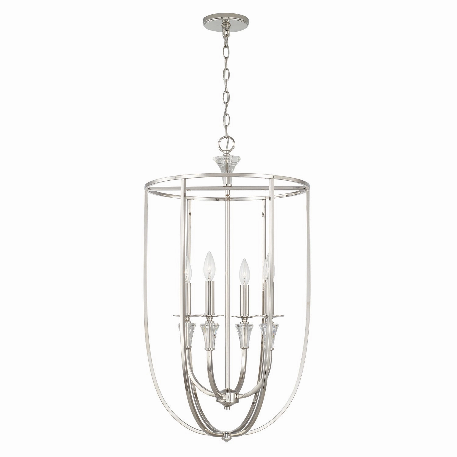 Laurent Four Light Foyer Polished Nickel Ceiling Lights Lighting free shipping