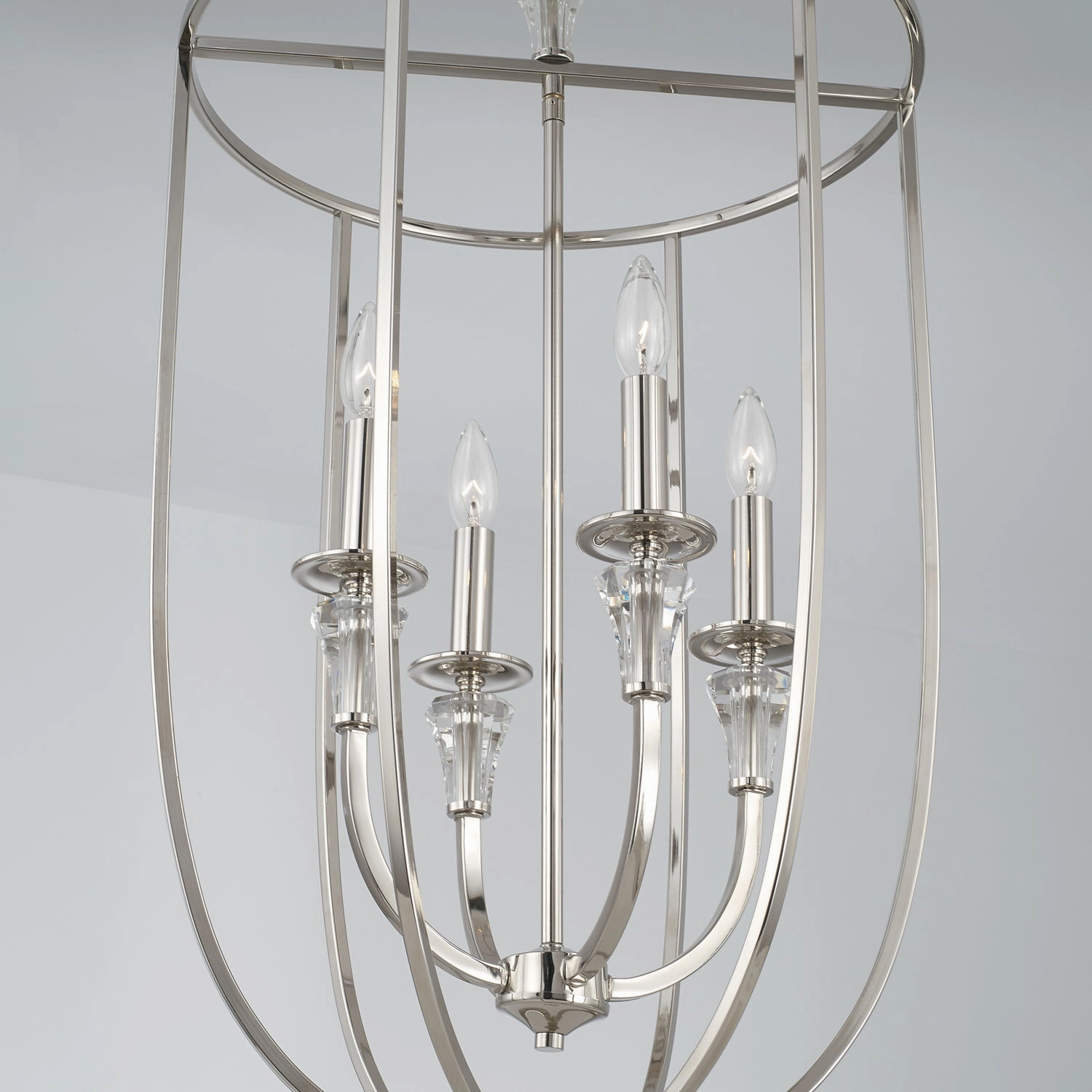 Laurent Four Light Foyer Polished Nickel Ceiling Light Fixtures on sale