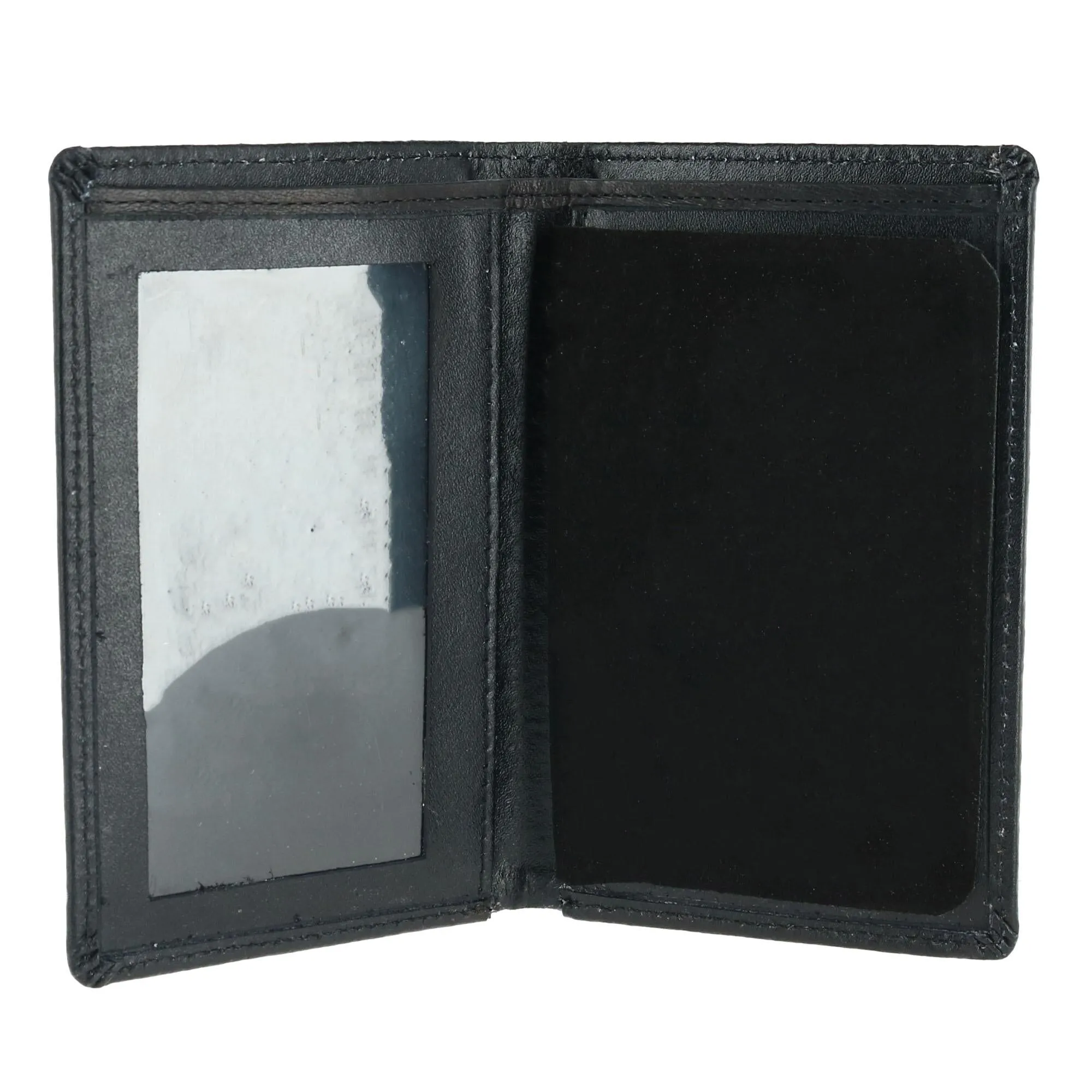 Leather Bifold Badge Holder Wallet