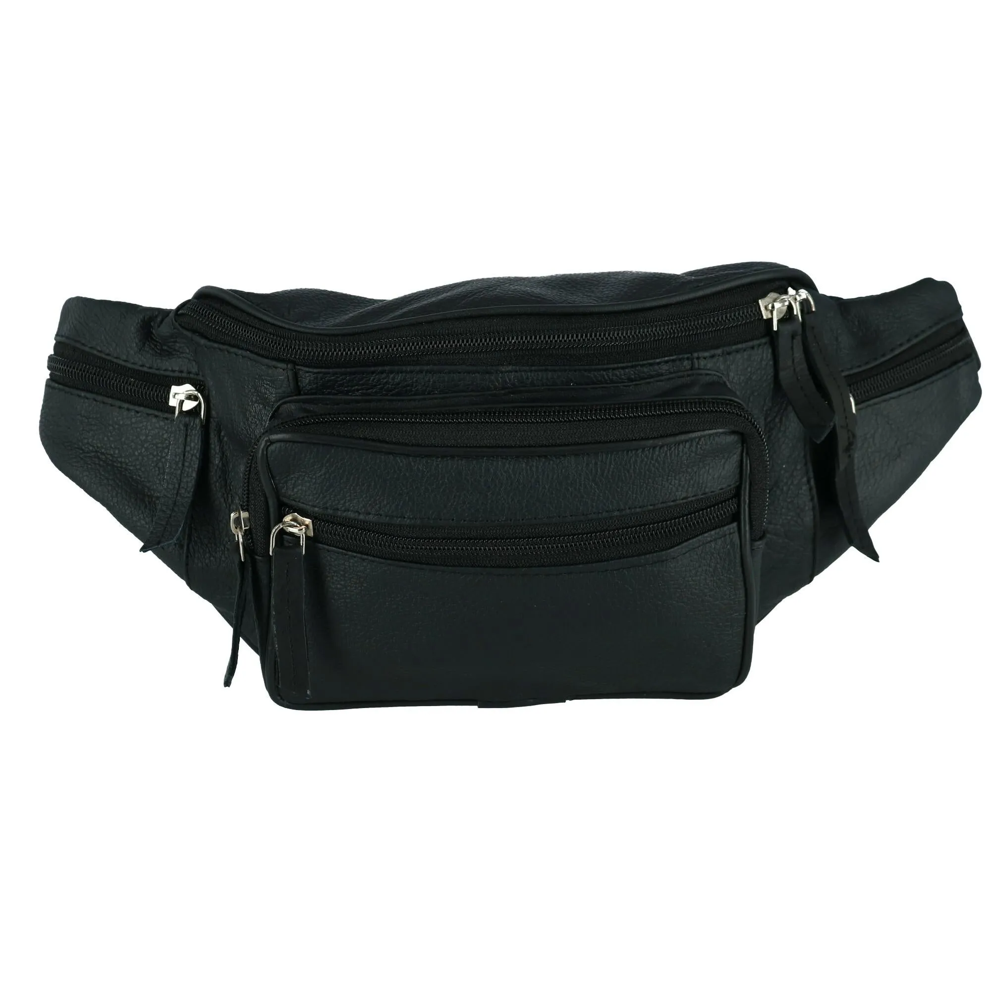 Leather Fanny Waist Pack With Multiple Pockets